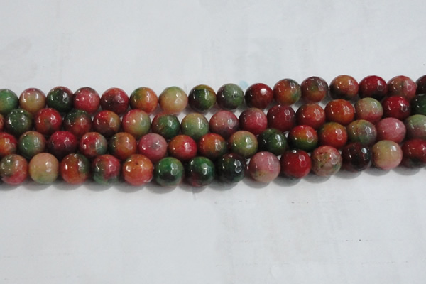 CCN4004 15 inches 12mm faceted round candy jade beads wholesale