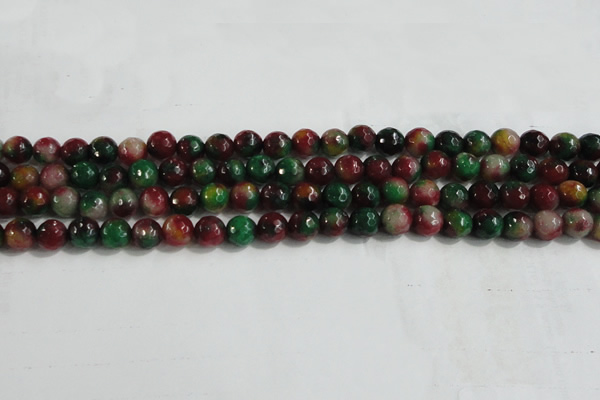 CCN4010 15 inches 6mm faceted round candy jade beads wholesale