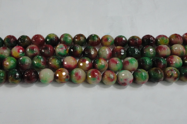 CCN4014 15 inches 14mm faceted round candy jade beads wholesale