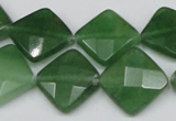 CCN404 15.5 inches 15*15mm faceted diamond candy jade beads