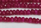 CCN4124 15.5 inches 4*6mm faceted rondelle candy jade beads