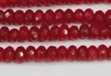 CCN4126 15.5 inches 4*6mm faceted rondelle candy jade beads