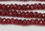 CCN4127 15.5 inches 4*6mm faceted rondelle candy jade beads