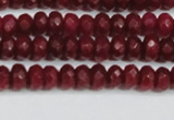 CCN4128 15.5 inches 4*6mm faceted rondelle candy jade beads