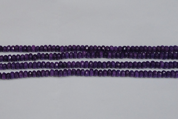 CCN4132 15.5 inches 4*6mm faceted rondelle candy jade beads