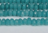 CCN4138 15.5 inches 4*6mm faceted rondelle candy jade beads