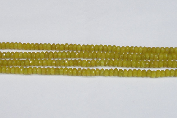 CCN4139 15.5 inches 4*6mm faceted rondelle candy jade beads