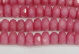 CCN4155 15.5 inches 5*8mm faceted rondelle candy jade beads