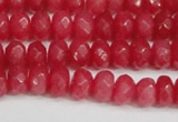 CCN4157 15.5 inches 5*8mm faceted rondelle candy jade beads