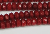 CCN4158 15.5 inches 5*8mm faceted rondelle candy jade beads