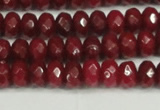 CCN4159 15.5 inches 5*8mm faceted rondelle candy jade beads