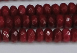 CCN4160 15.5 inches 5*8mm faceted rondelle candy jade beads