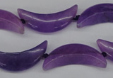 CCN419 15.5 inches 8*30mm curved moon candy jade beads wholesale