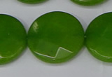 CCN4191 15.5 inches 20mm faceted coin candy jade beads wholesale