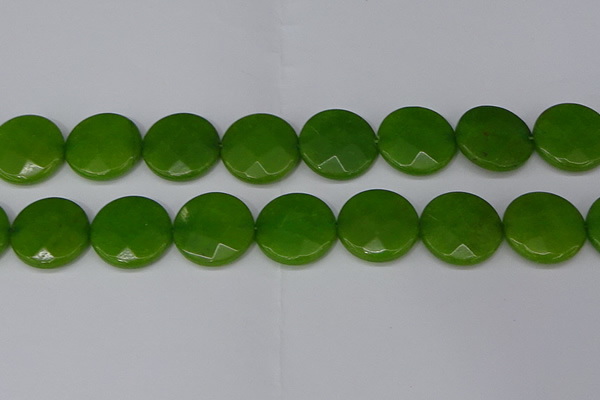 CCN4191 15.5 inches 20mm faceted coin candy jade beads wholesale