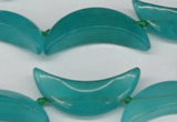 CCN421 15.5 inches 8*30mm curved moon candy jade beads wholesale