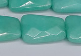 CCN4254 15.5 inches 18*25mm faceted trapezoid candy jade beads