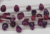 CCN431 15.5 inches Top-drilled 6*9mm teardrop candy jade beads