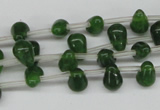 CCN439 15.5 inches Top-drilled 6*9mm teardrop candy jade beads