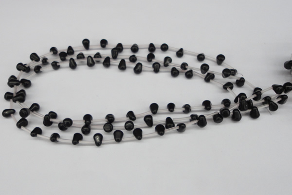 CCN442 15.5 inches Top-drilled 6*9mm teardrop candy jade beads