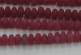 CCN4501 15.5 inches 3*5mm rondelle matte candy jade beads