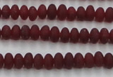 CCN4502 15.5 inches 3*5mm rondelle matte candy jade beads