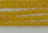 CCN4518 15.5 inches 4*6mm rice candy jade beads wholesale