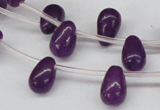 CCN454 15.5 inches Top-drilled 8*12mm teardrop candy jade beads