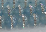 CCN4617 15.5 inches 10mm round candy jade with rhinestone beads