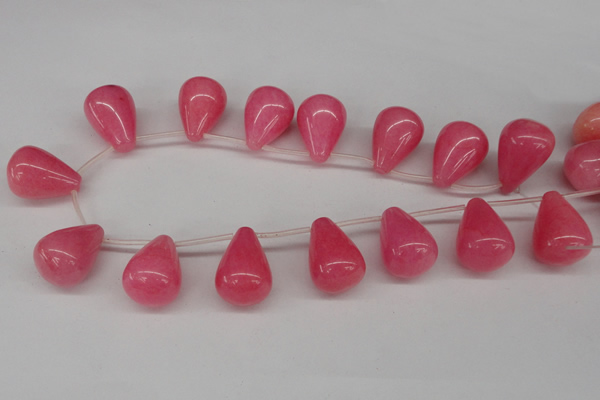 CCN465 15.5 inches Top-drilled 18*25mm teardrop candy jade beads