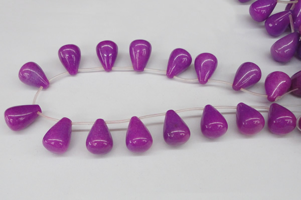 CCN467 15.5 inches Top-drilled 18*25mm teardrop candy jade beads