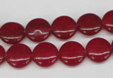 CCN477 15.5 inches 12mm flat round candy jade beads wholesale