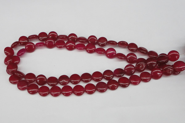 CCN477 15.5 inches 12mm flat round candy jade beads wholesale