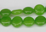 CCN481 15.5 inches 12mm flat round candy jade beads wholesale