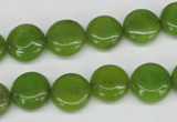 CCN482 15.5 inches 12mm flat round candy jade beads wholesale