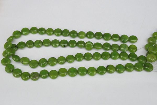 CCN482 15.5 inches 12mm flat round candy jade beads wholesale