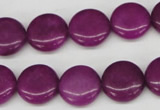 CCN485 15.5 inches 14mm flat round candy jade beads wholesale