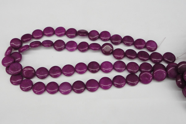 CCN485 15.5 inches 14mm flat round candy jade beads wholesale