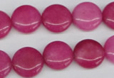 CCN486 15.5 inches 14mm flat round candy jade beads wholesale