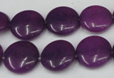 CCN491 15.5 inches 16mm flat round candy jade beads wholesale