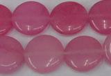 CCN498 15.5 inches 20mm flat round candy jade beads wholesale