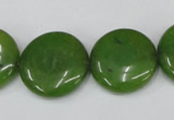 CCN502 15.5 inches 20mm flat round candy jade beads wholesale