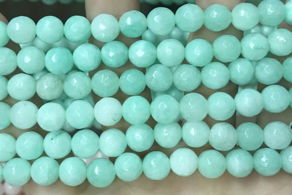 CCN5052 15.5 inches 8mm & 10mm faceted round candy jade beads