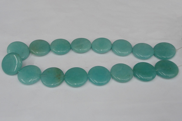 CCN507 15.5 inches 25mm flat round candy jade beads wholesale