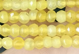 CCN5111 15 inches 3*4mm faceted rondelle candy jade beads