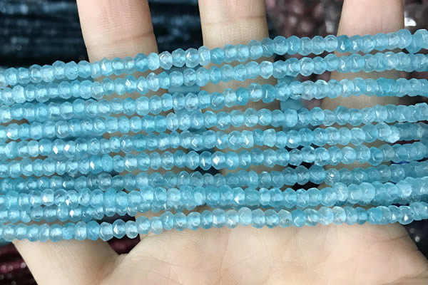 CCN5112 15 inches 3*4mm faceted rondelle candy jade beads