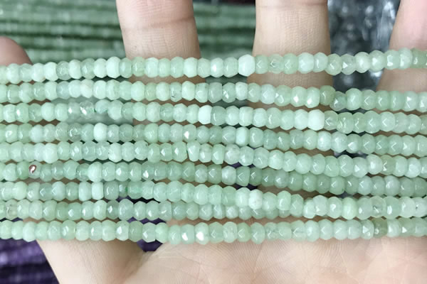 CCN5116 15 inches 3*4mm faceted rondelle candy jade beads