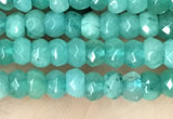 CCN5117 15 inches 3*4mm faceted rondelle candy jade beads