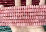 CCN5139 15 inches 5*8mm faceted rondelle candy jade beads