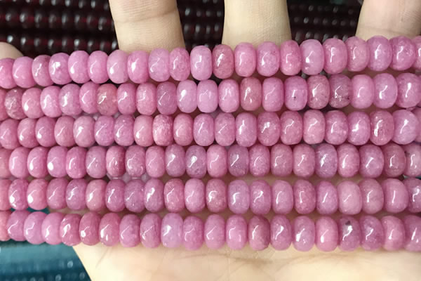 CCN5140 15 inches 5*8mm faceted rondelle candy jade beads